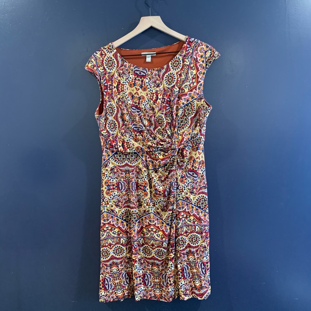 Dana Buchman Paisley Geometric PM Dress Stretchy